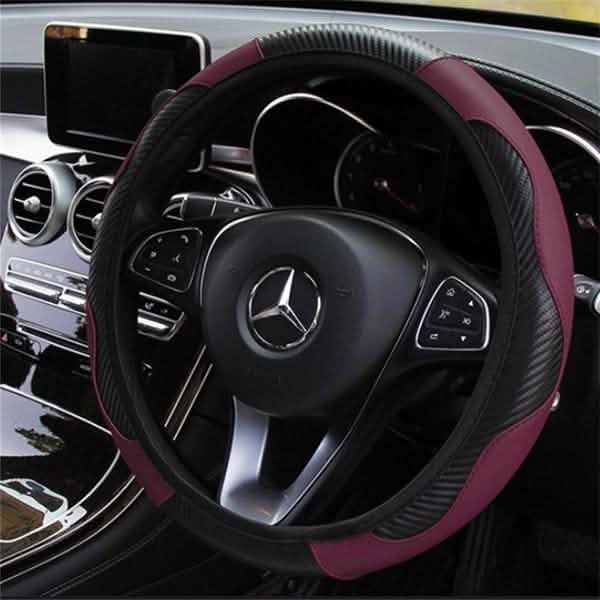 Car Auto Steering Wheel Cover Carbon Fibre Breathable Anti-slip Protector DailySale