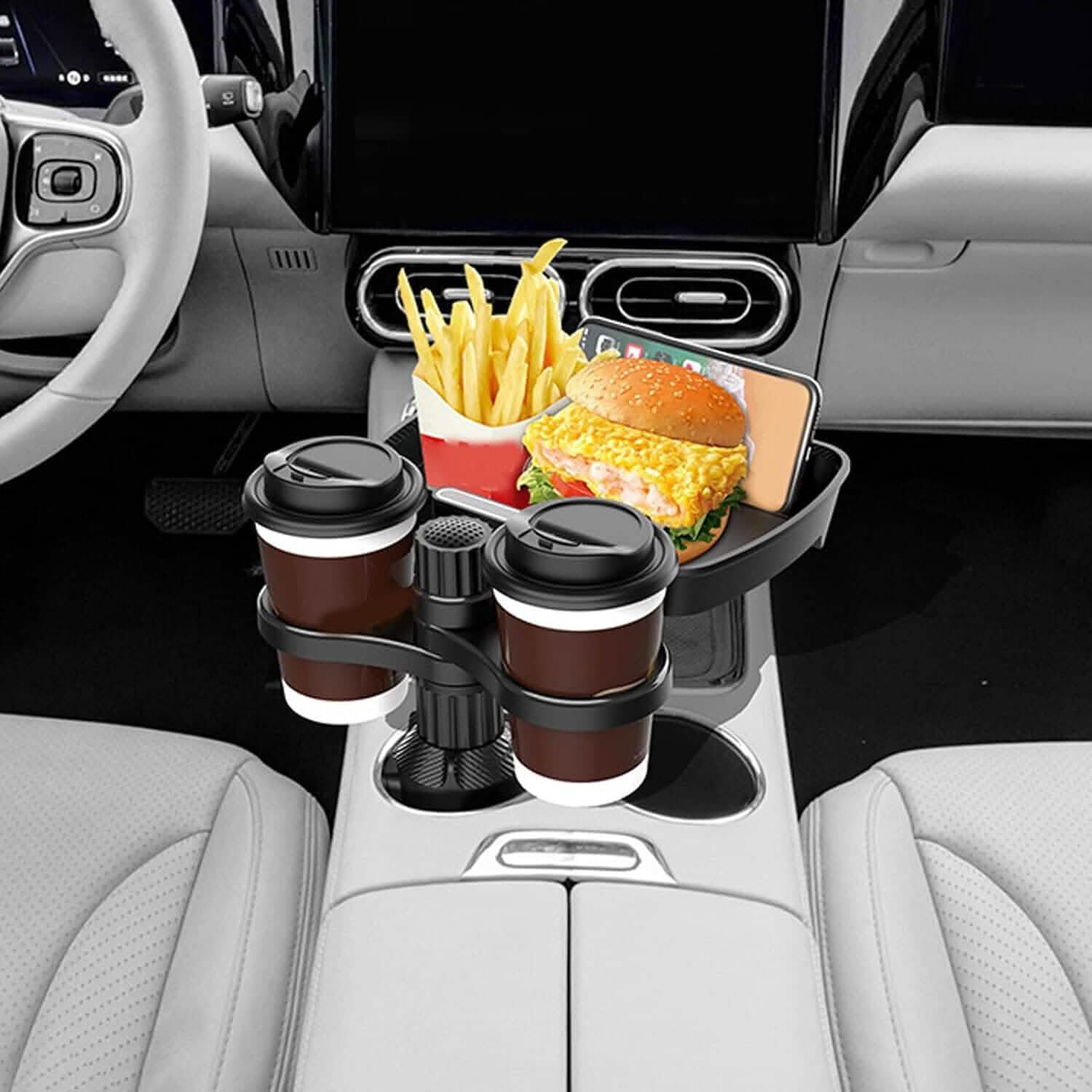 Car Cup Holder Detachable Extender Food Tray with Phone Holder DailySale