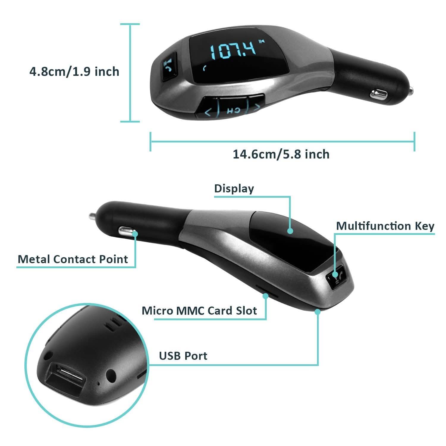 Car FM Wireless Transmitter USB Charge DailySale