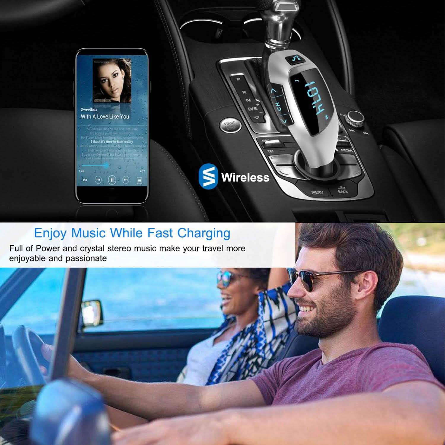 Car FM Wireless Transmitter USB Charge DailySale