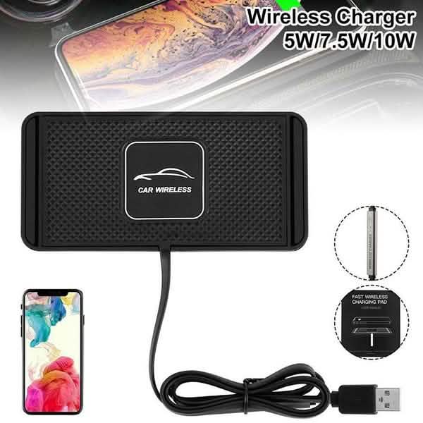 Car QI Wireless Phone Charger Non Slip Pad Mat Fast Charging DailySale