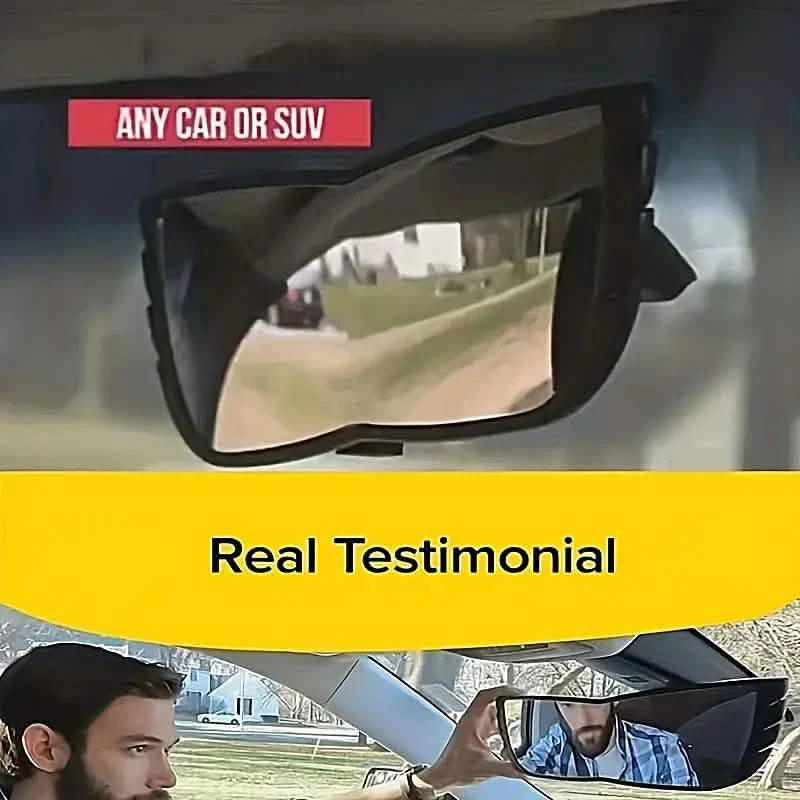 Car Wide Angle Rearview Mirror Curved Interior Large Field Of View Inside Mirror DailySale