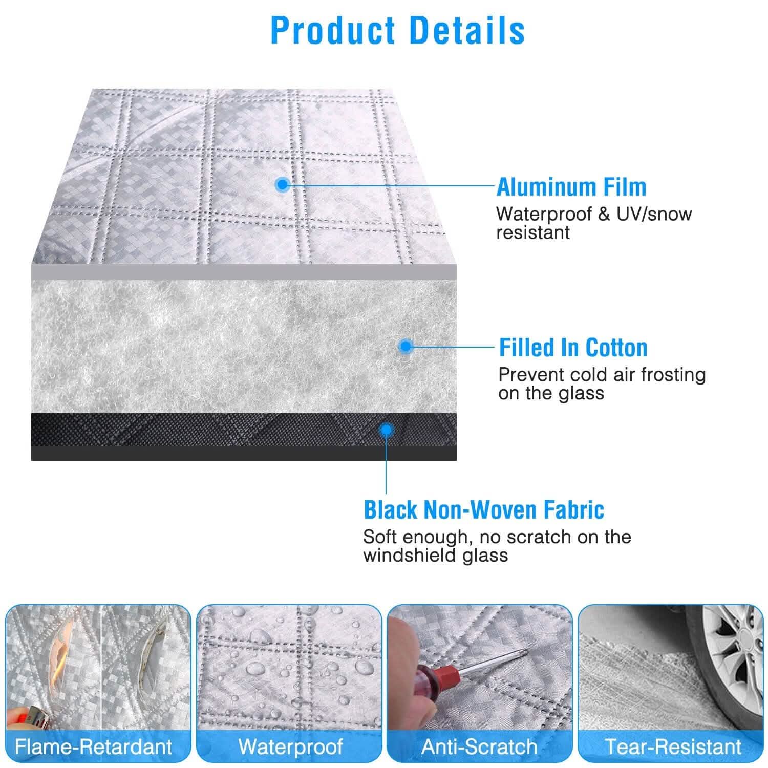 Car Windshield Snow Cover Windproof Magnetic Car Windscreen Cover DailySale