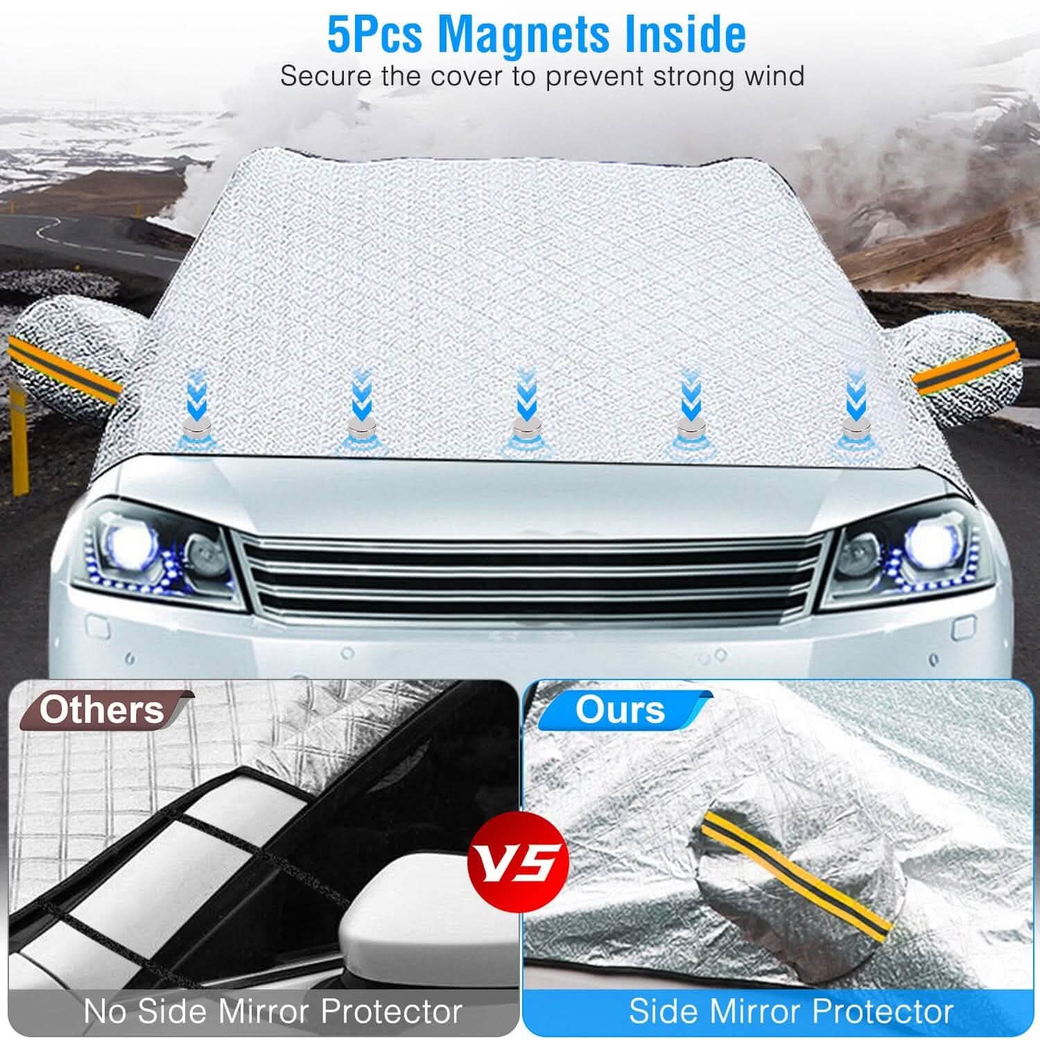 Car Windshield Snow Cover Windproof Magnetic Car Windscreen Cover DailySale