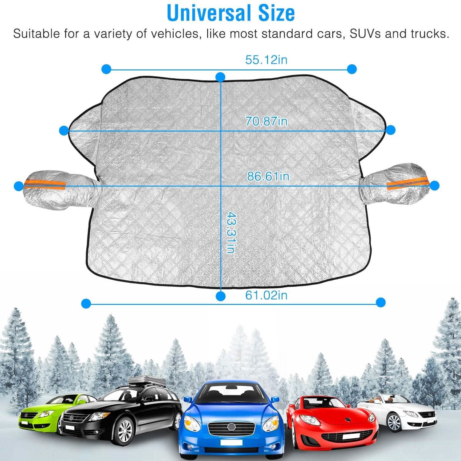 Car Windshield Snow Cover Windproof Magnetic Car Windscreen Cover DailySale