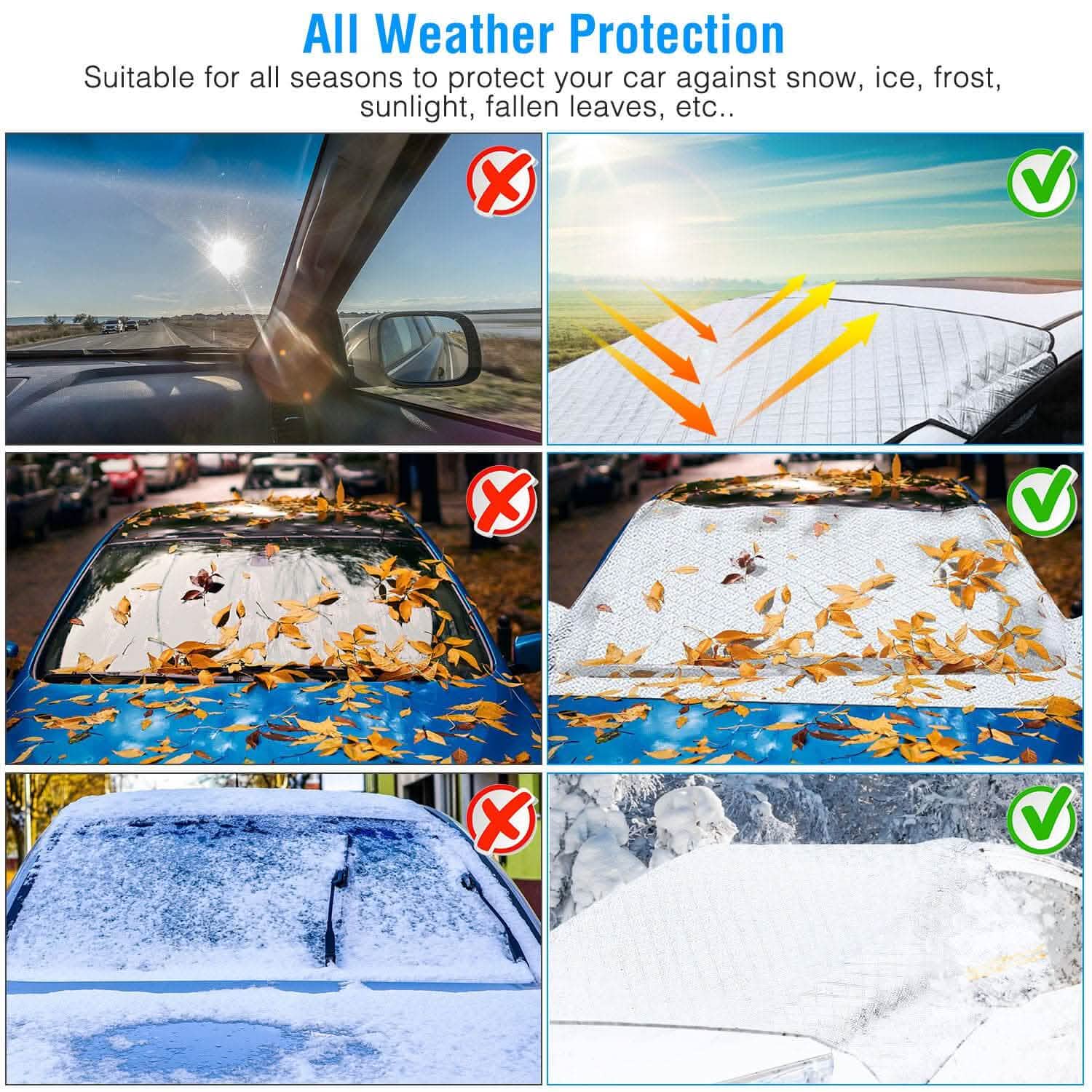 Car Windshield Snow Cover Windproof Magnetic Car Windscreen Cover DailySale