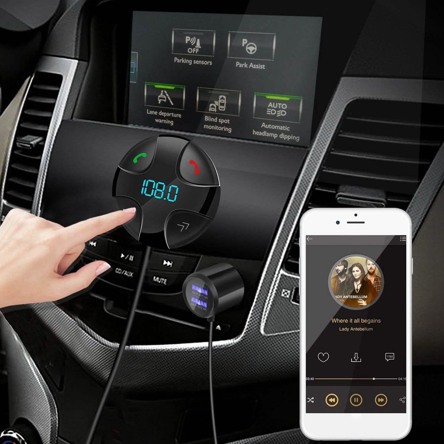 Car Wireless FM Transmitter V4 .2 Car MP3 Player DailySale