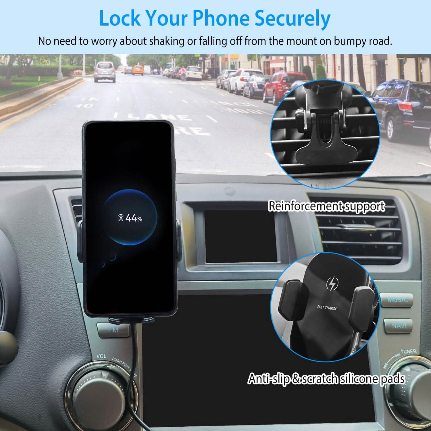 Car Wireless Phone Charger Car Air Vent Phone Mount DailySale