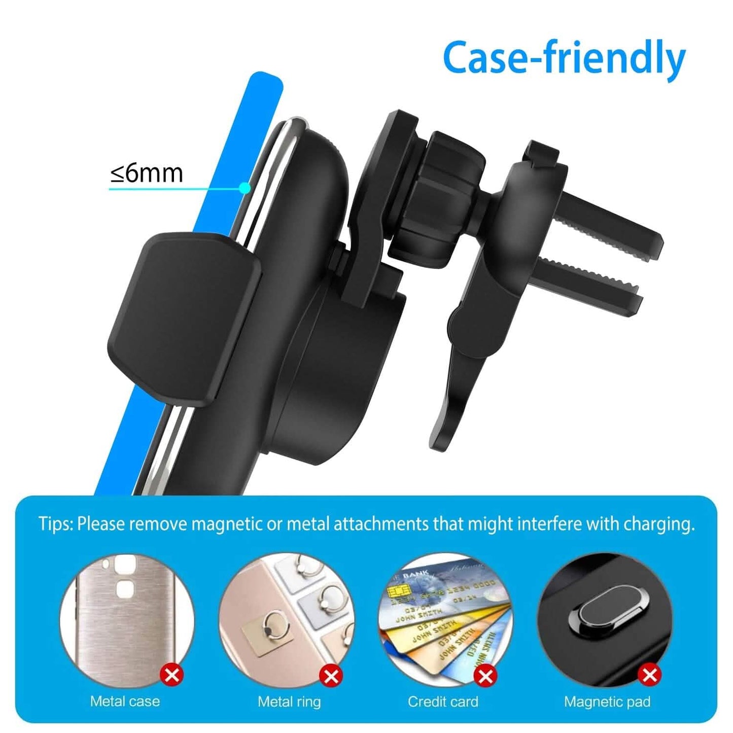 Car Wireless Phone Charger Car Air Vent Phone Mount DailySale