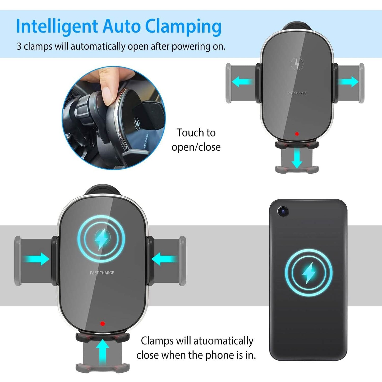 Car Wireless Phone Charger Car Air Vent Phone Mount DailySale