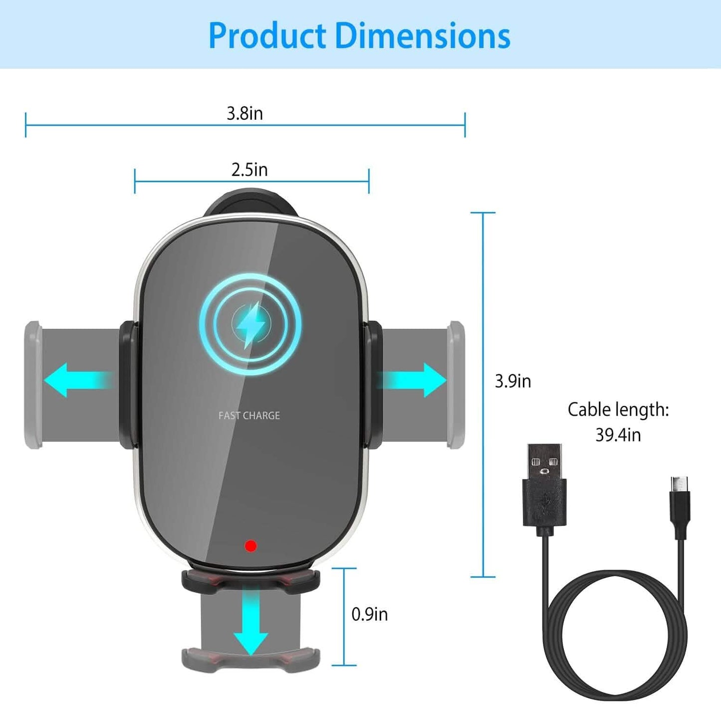 Car Wireless Phone Charger Car Air Vent Phone Mount DailySale