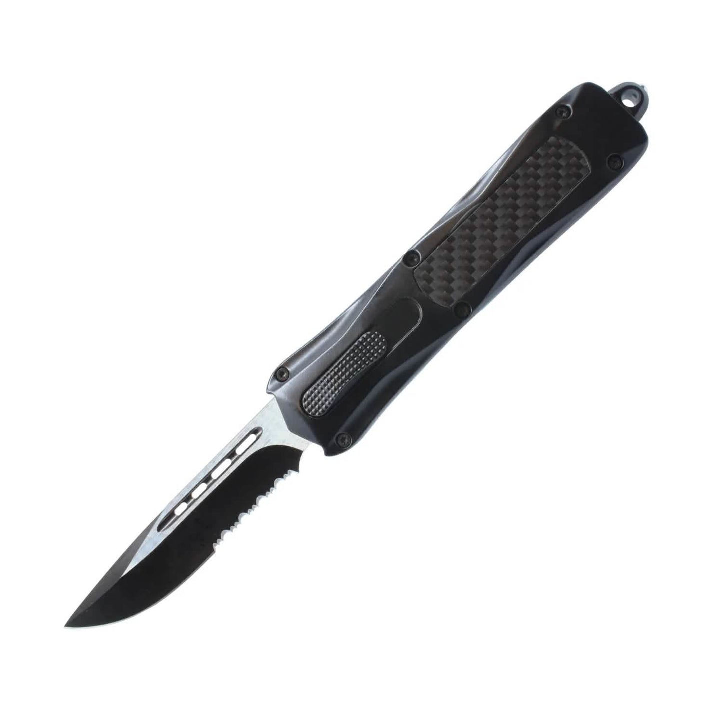 Carbon Fiber Automatic OTF Knife with Belt Clip DailySale