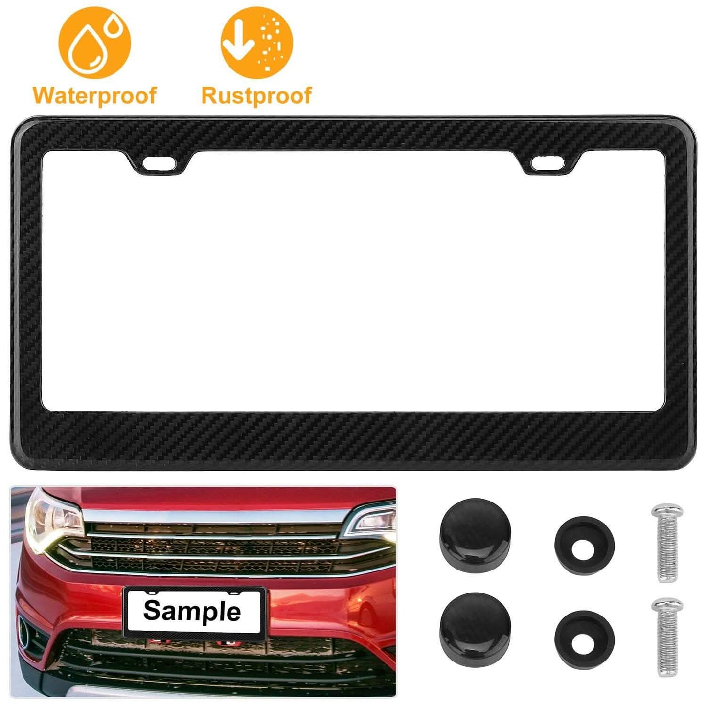 Carbon Fiber Black License Plate DailySale