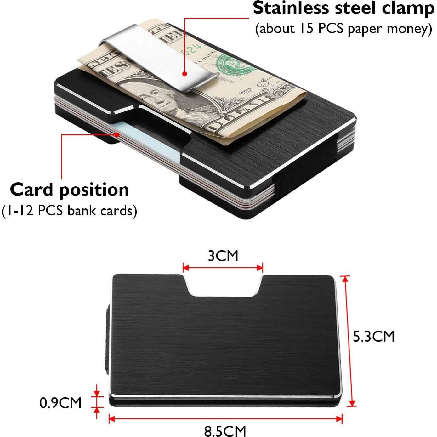 Carbon Fiber Pocket Money Clip Wallet with RIFD Card Blocking DailySale