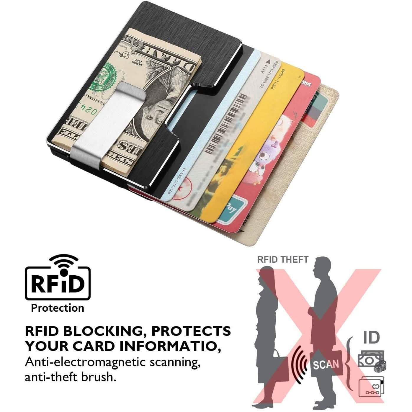 Carbon Fiber Pocket Money Clip Wallet with RIFD Card Blocking DailySale