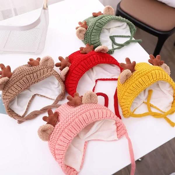 Cartoon Elk Baby Hat Winter Christmas Knitted DailySale