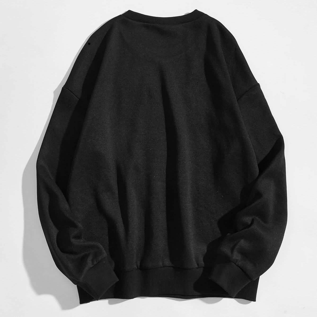 Cartoon Graphic Thermal Lined Oversized Sweatshirt DailySale