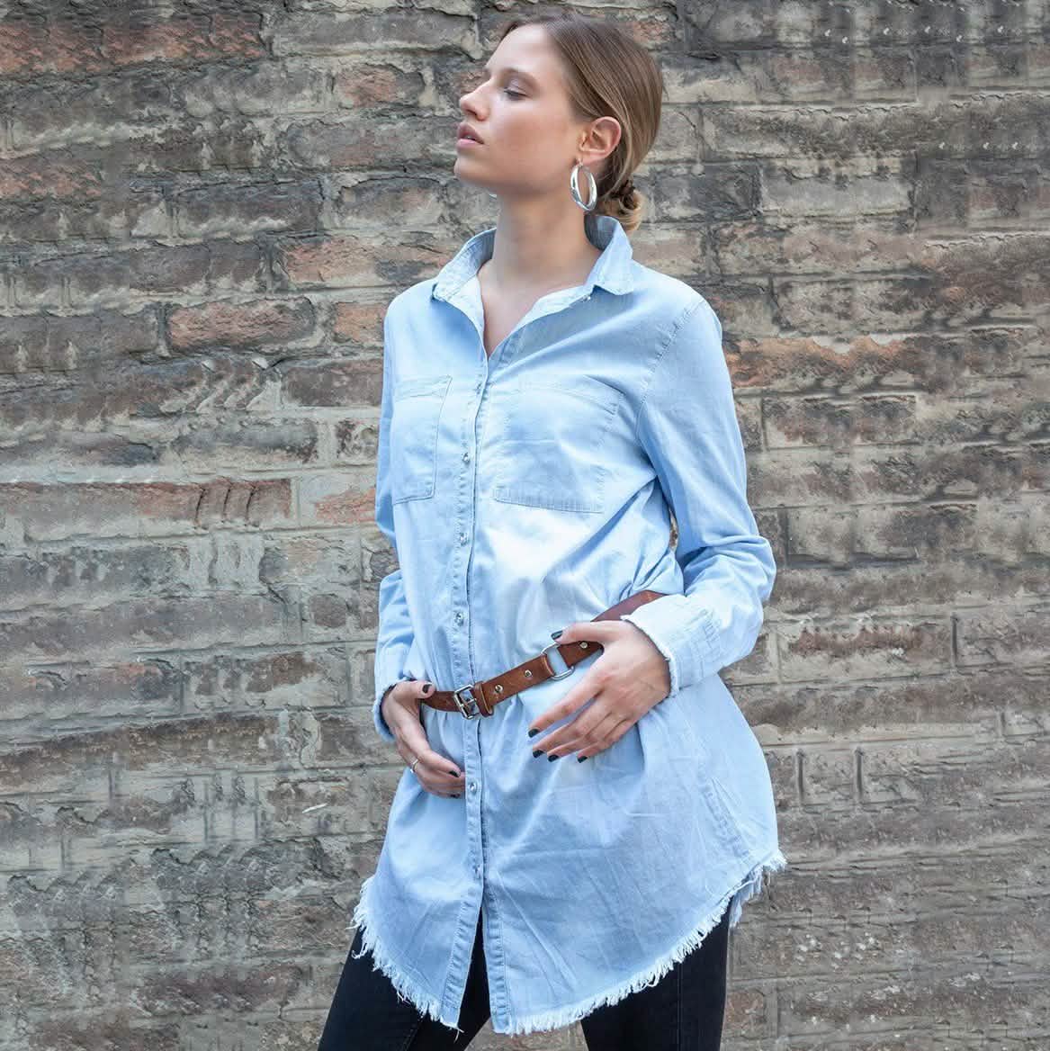 Casual Button Up Denim Shirt DailySale