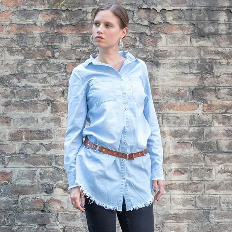 Casual Button Up Denim Shirt DailySale