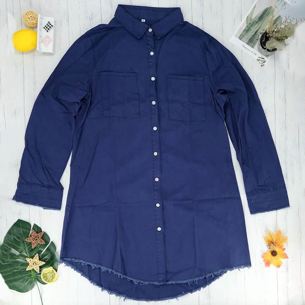 Casual Button Up Denim Shirt DailySale
