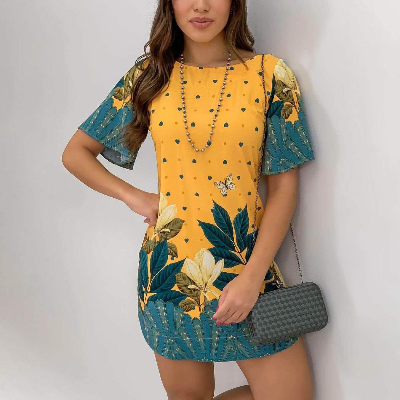 Casual Summer Short Sleeve Dress For Women DailySale