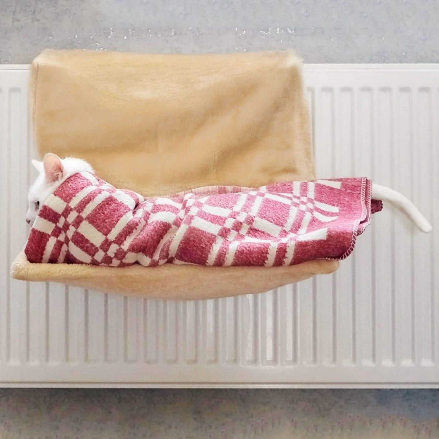 Cat Radiator Bed Pet Hammock Hanging Mat Blanket with Metal Frame DailySale