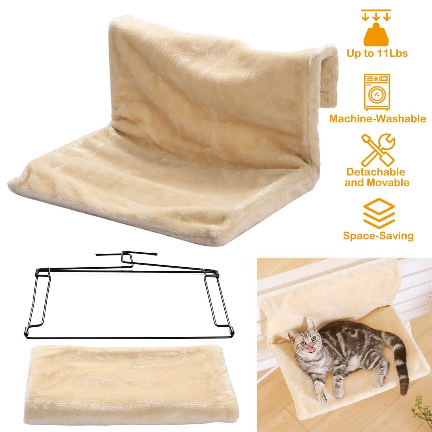 Cat Radiator Bed Pet Hammock Hanging Mat Blanket with Metal Frame DailySale
