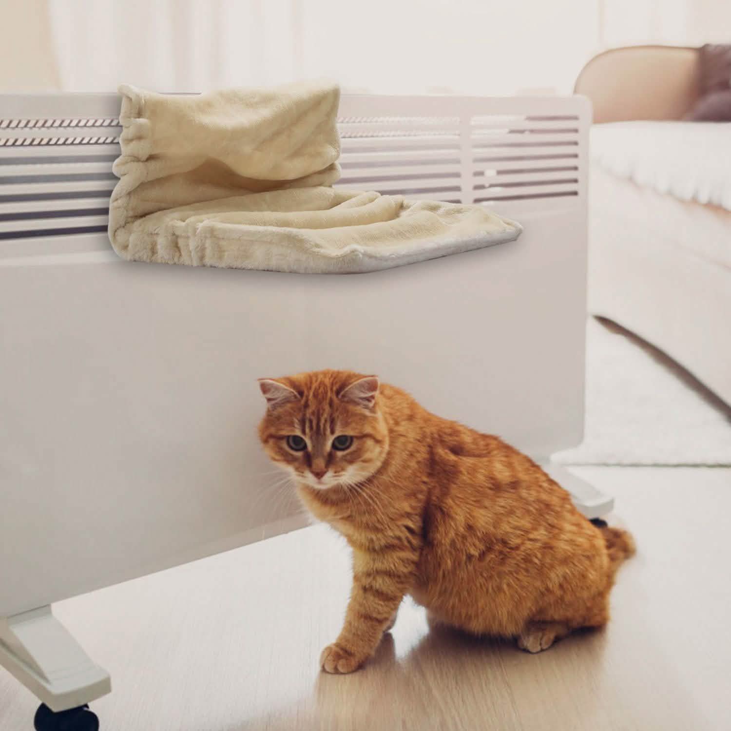 Cat Radiator Bed Pet Hammock Hanging Mat Blanket with Metal Frame DailySale