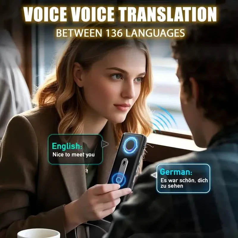 Compact Language Translator – 136 Languages, Two-Way Voice, Portable DailySale