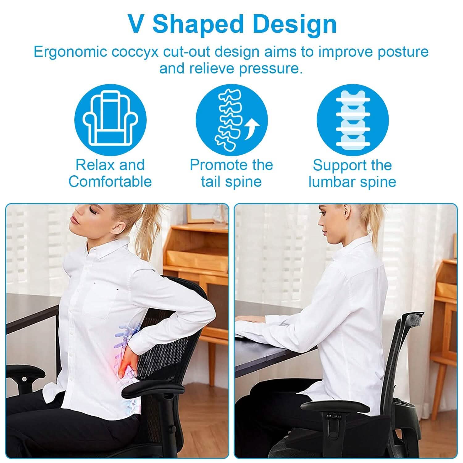 Chair Seat Cushion Car Memory Foam Pad DailySale
