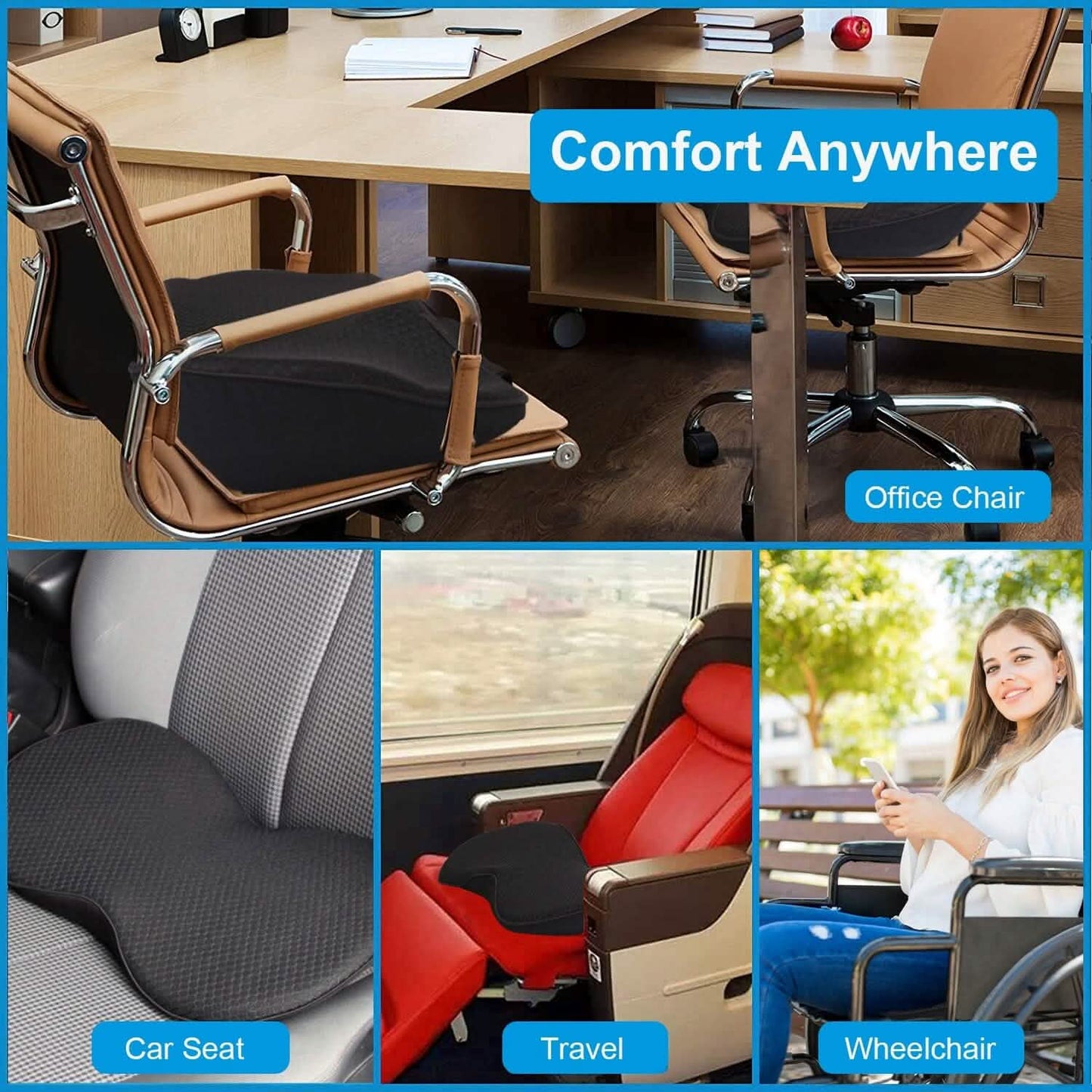 Chair Seat Cushion Car Memory Foam Pad DailySale