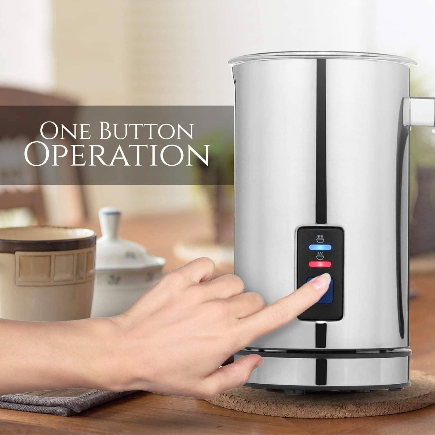 Chef's Star Milk Frother - Automatic Foam Maker & Creamer For Hot Or Cold Milk Steamer DailySale