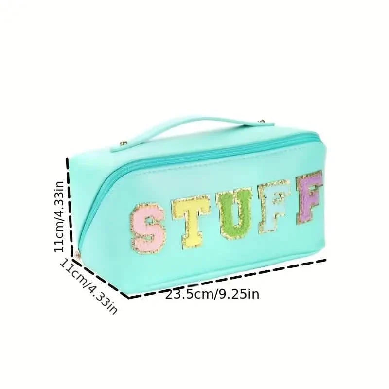 Chenille Letter Patches Cosmetic Bag DailySale