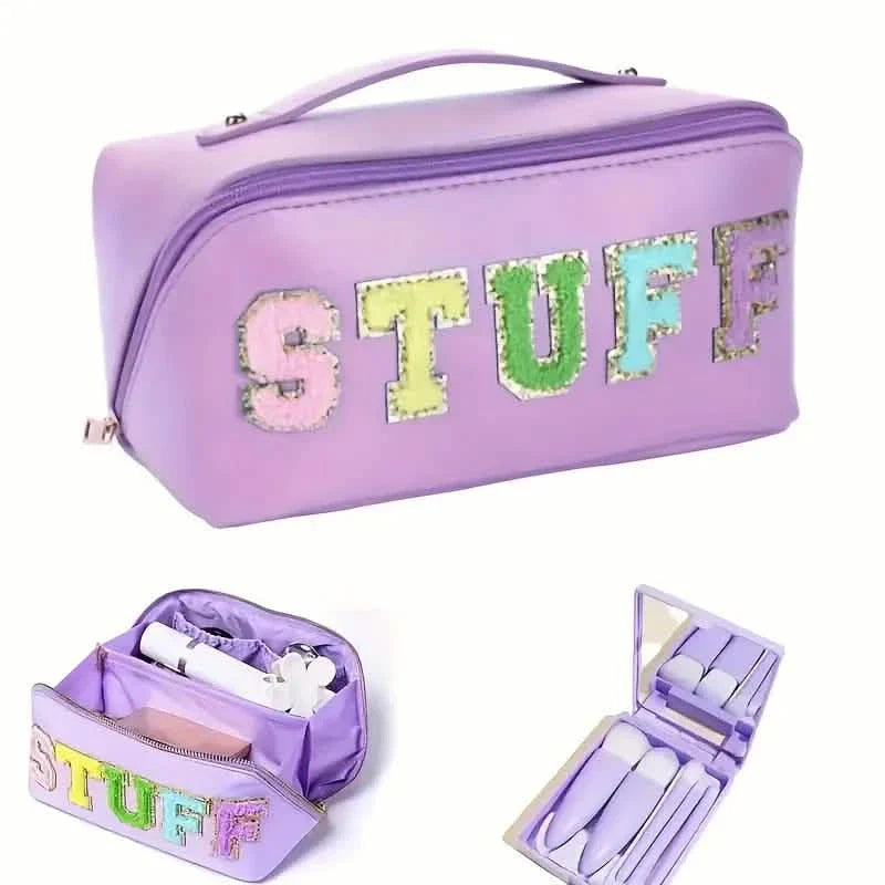 Chenille Letter Patches Cosmetic Bag DailySale