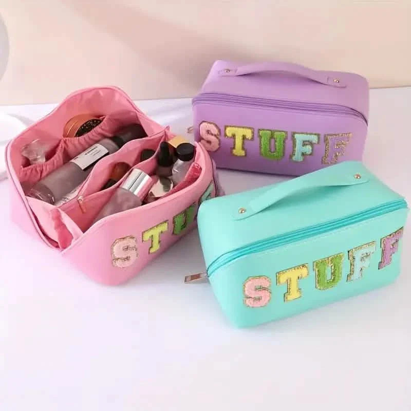 Chenille Letter Patches Cosmetic Bag DailySale