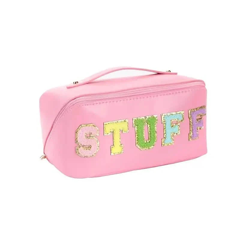 Chenille Letter Patches Cosmetic Bag DailySale