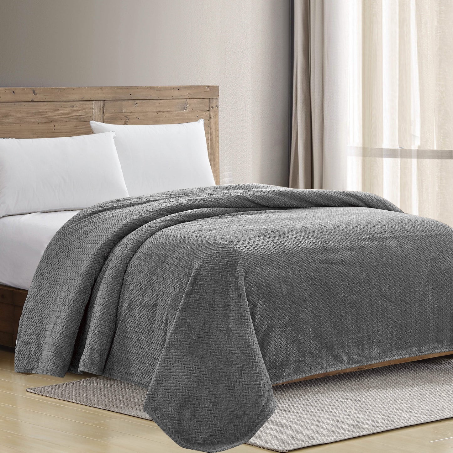 Chevron Braided Bed Cover DailySale