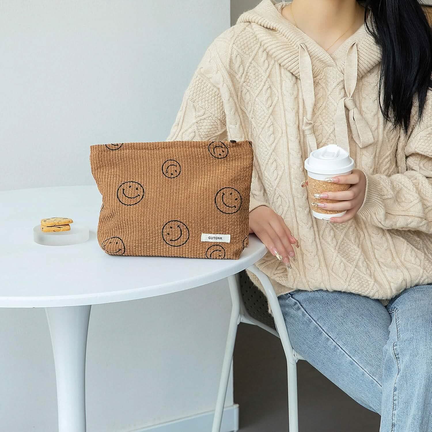 Chic Corduroy Travel Pouch for Women DailySale