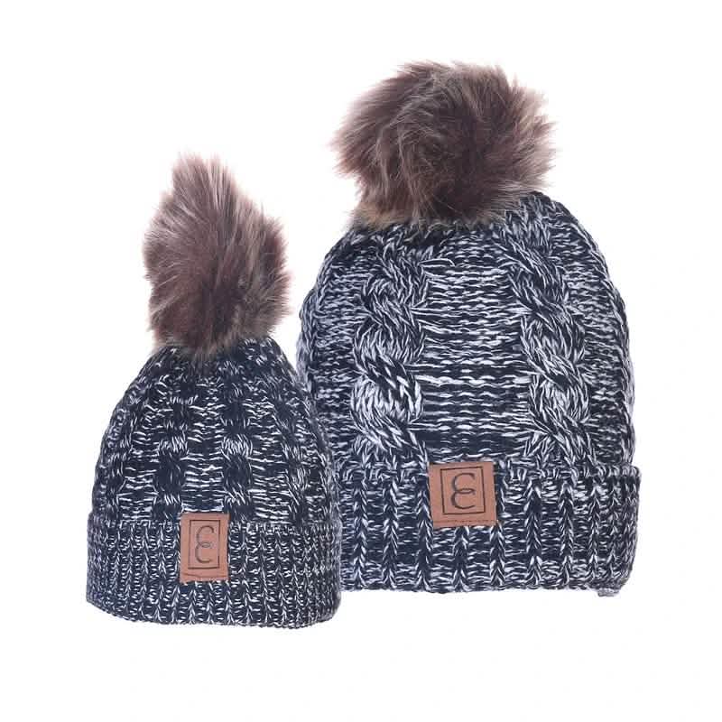 Chic Mom and Me Pom Beanies DailySale