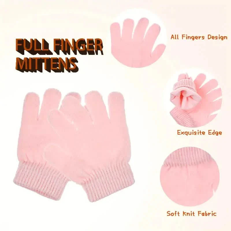 Children's Winter Knitted Wool Lining Warm Hat, Scarf, Glove Set For 2-5 Year Old Boys And Girls DailySale