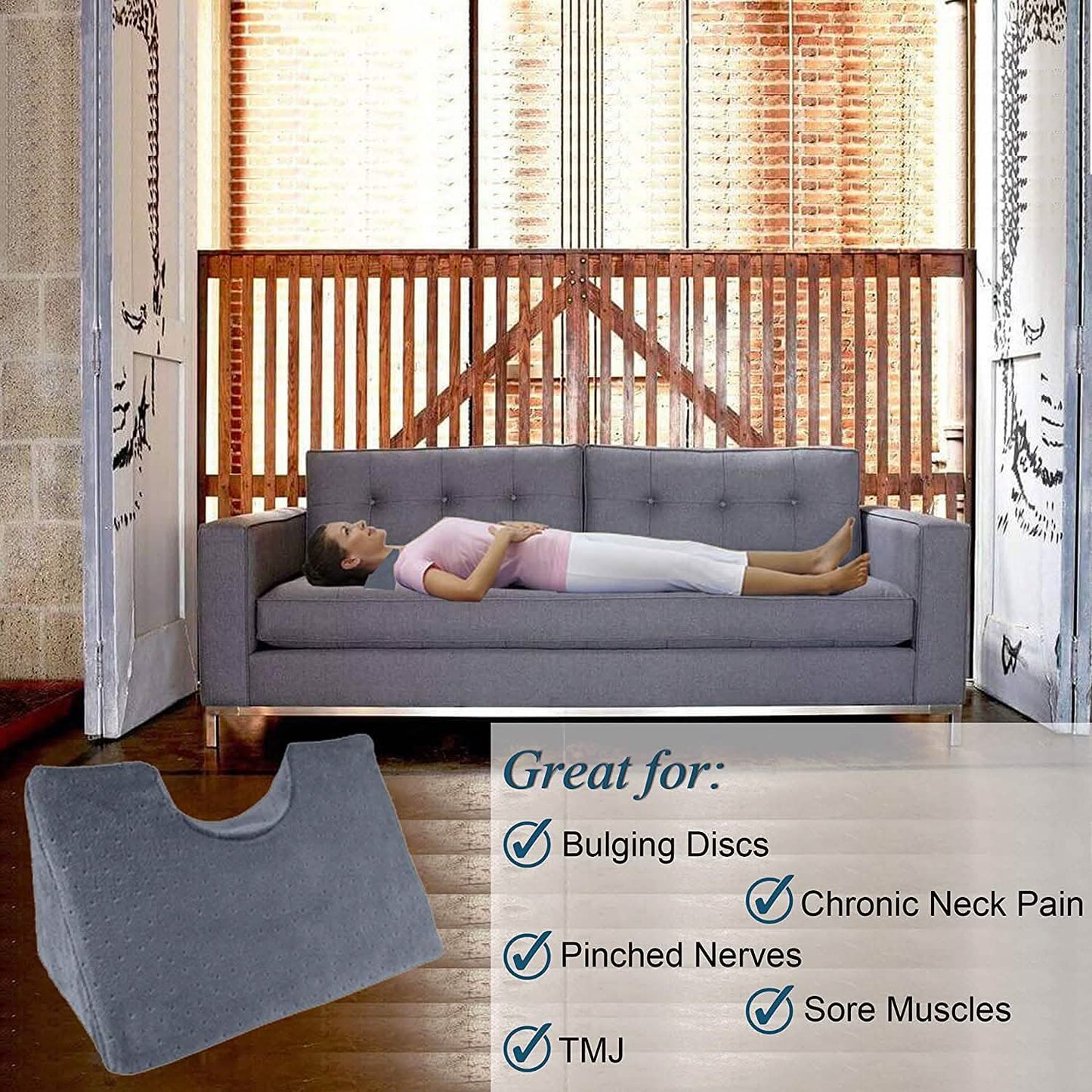 Chiropractic Cervical Traction Neck Wedge Pillow DailySale