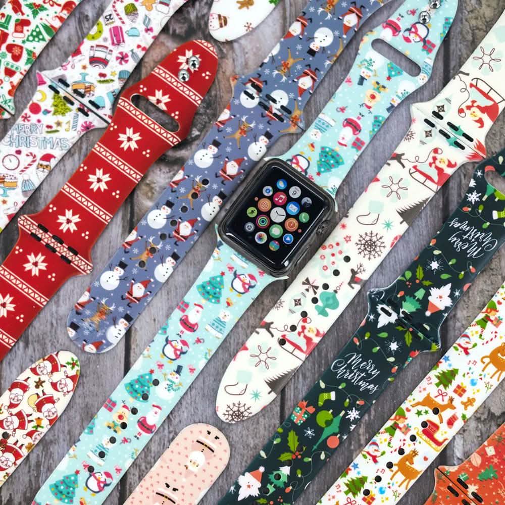 Christmas Silicone Apple Watch Bands - Assorted Styles DailySale