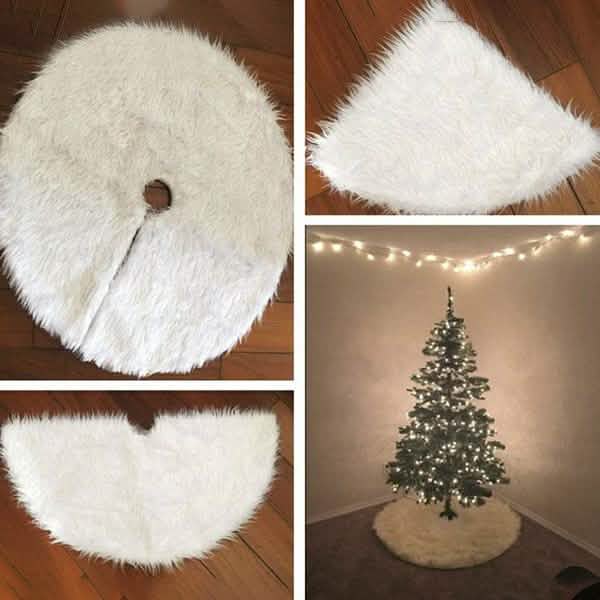 Christmas Tree Skirt Plush Lovely Decorations DailySale