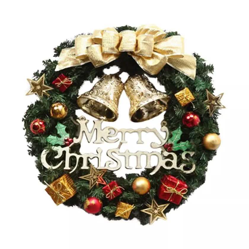Christmas Xmas Wreath Home Door Wall Ornament Garland Bowknot Party Decoration DailySale