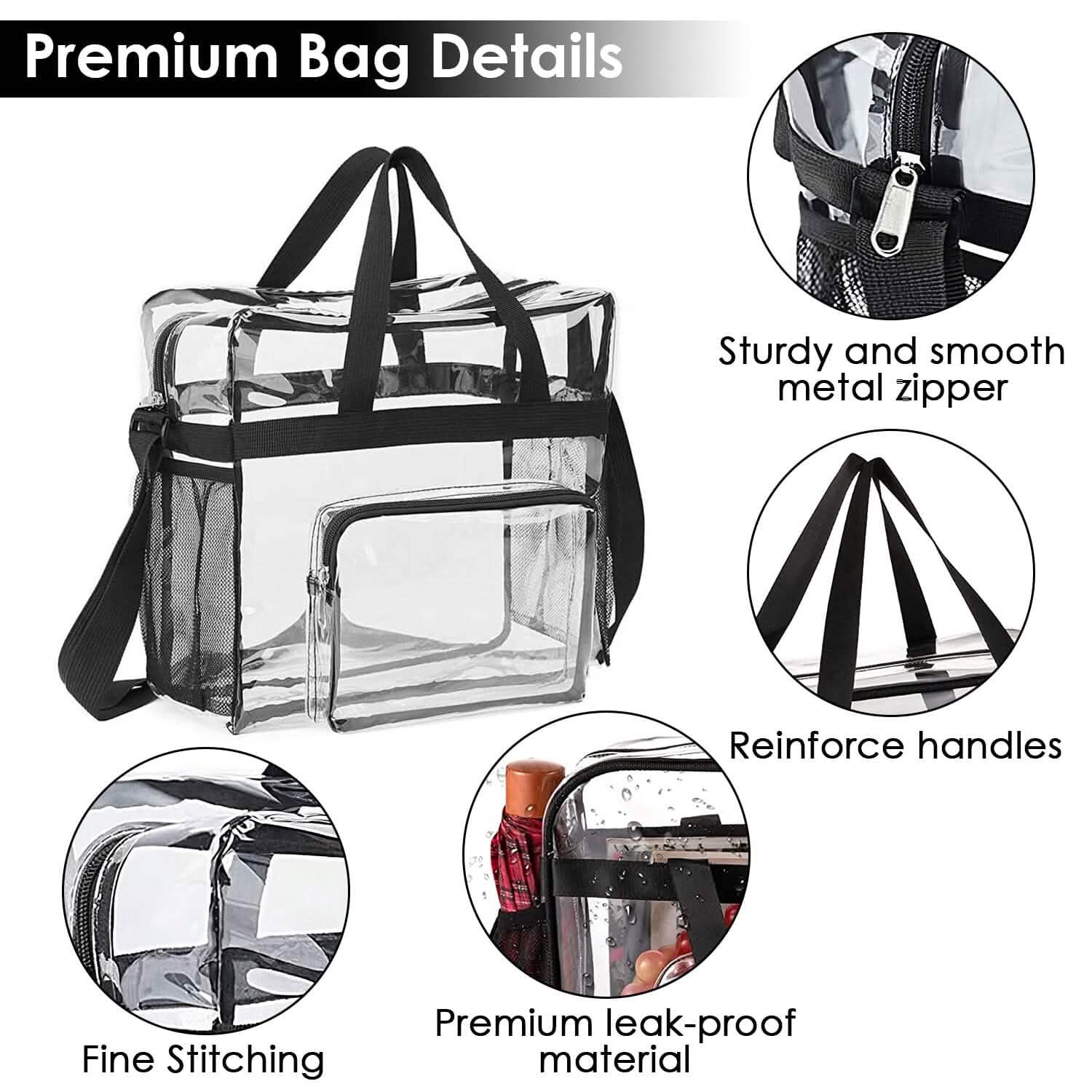Clear Transparent Shoulder Bag Stadium Approved DailySale