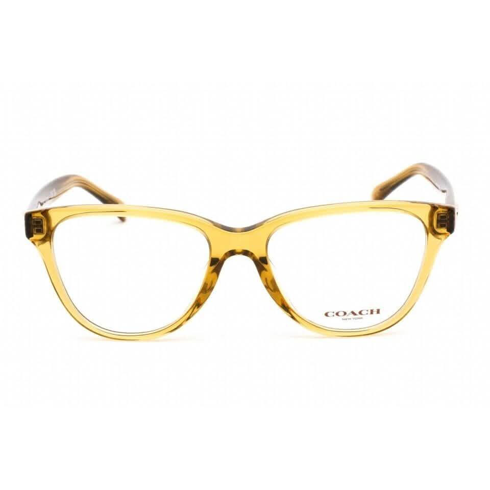 Coach Women's Eyeglasses Transparent Honey Plastic Cat Eye Frame 0HC6202U 5715 (Refurbished) DailySale