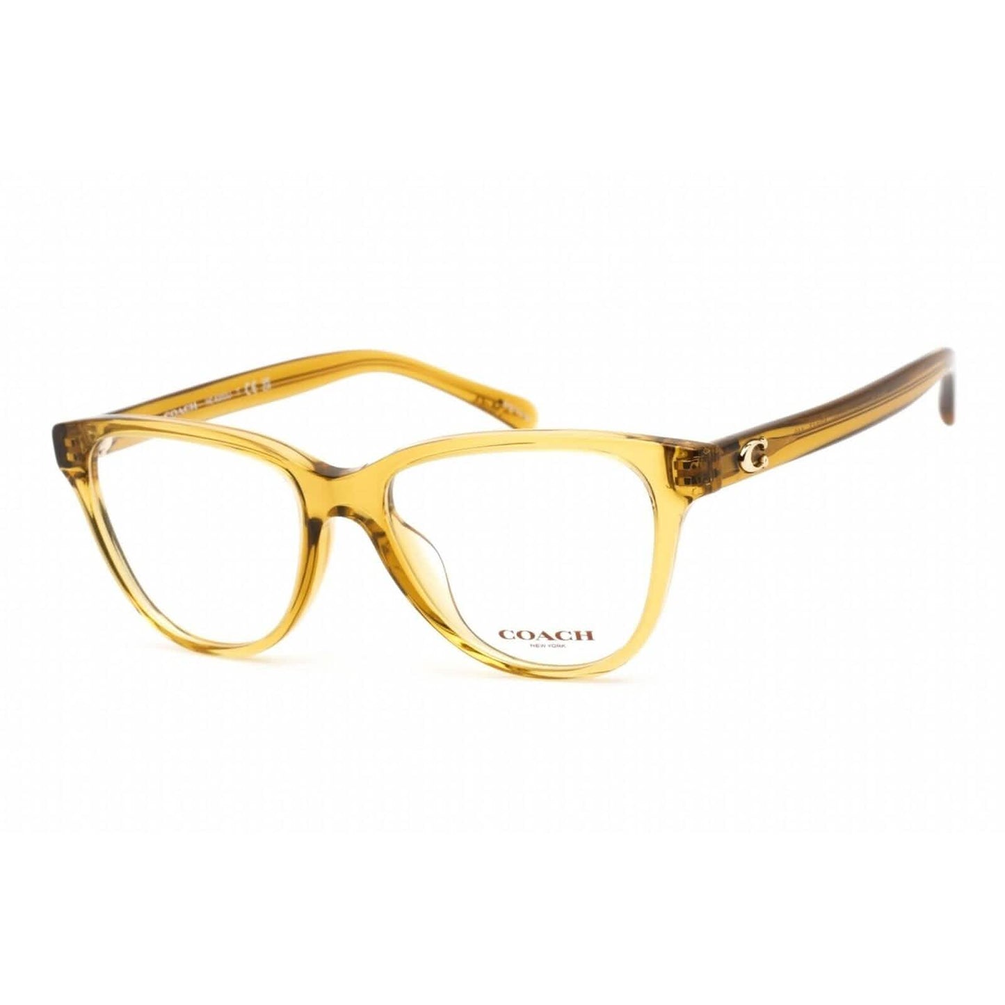 Coach Women's Eyeglasses Transparent Honey Plastic Cat Eye Frame 0HC6202U 5715 (Refurbished) DailySale