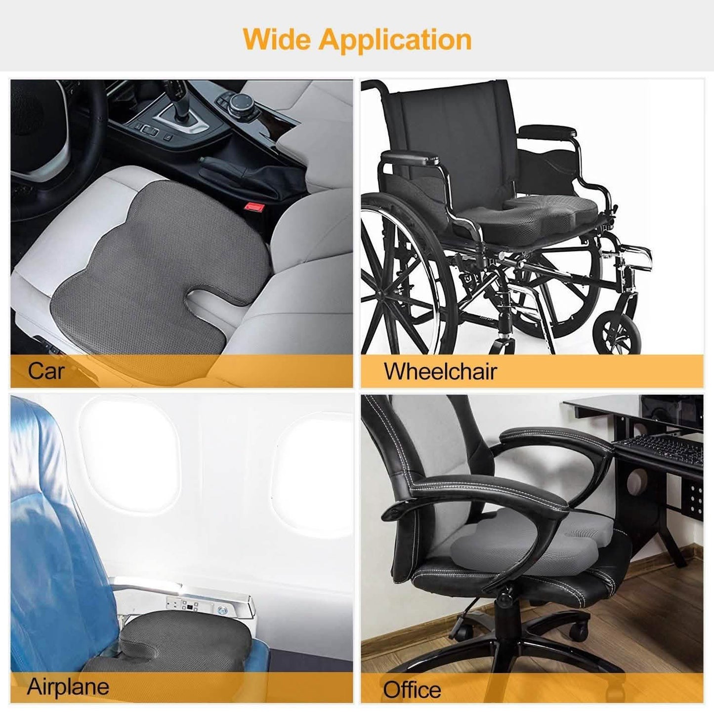 Coccyx Orthopedic Memory Foam Seat Cushion DailySale