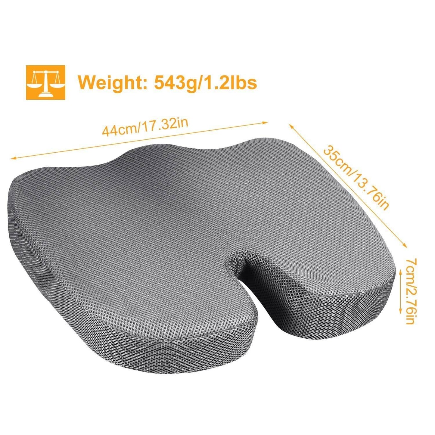 Coccyx Orthopedic Memory Foam Seat Cushion DailySale