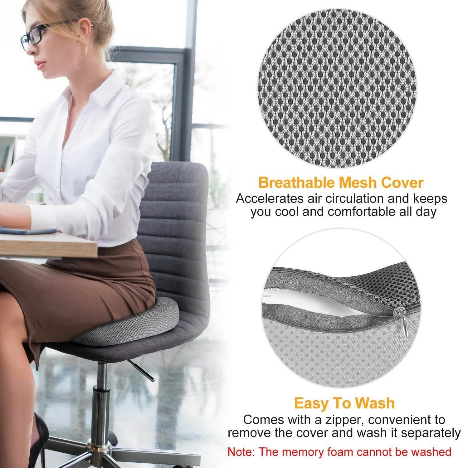 Coccyx Orthopedic Memory Foam Seat Cushion DailySale